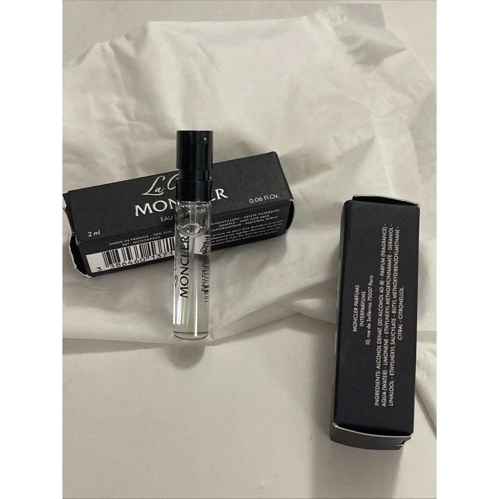 Lot Of 2 MONCLER LA CORDEE Men Eau de Parfum Samples 2ml/0.06fl‎ oz  NEW IN BOX
